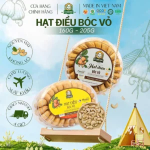 Hạt Điều Bóc Vỏ Bà Tư Bình Phước 160g - 205g – Giòn rụm, béo bùi tự nhiên – rang củi truyền thống