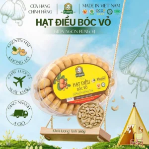 Hạt Điều Bóc Vỏ Bà Tư Bình Phước 160g – Giòn rụm, béo bùi tự nhiên – rang củi truyền thống