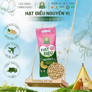 Hạt Điều Nguyên Vị Bà Tư Bình Phước 30g – Giòn Rụm Béo Ngậy Tự Nhiên, Rang Củi Thủ Công Chính Gốc