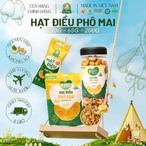 Hạt Điều Phô Mai Bà Tư Bình Phước – Combo 30g + 65g + 200g – Giòn Tan Béo Ngậy Nhất Việt Nam 2025 – “Tinh Túy Từ Tâm” Chuẩn Chất Lượng Cao