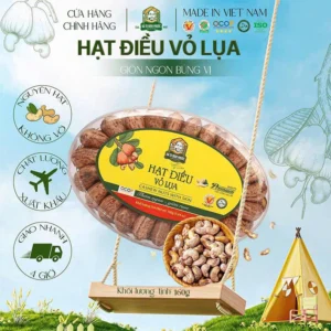 Hạt Điều Vỏ Lụa Bà Tư Bình Phước 160g – Giòn Bùi Mộc Mạc, Rang Củi Thủ Công Chính Gốc