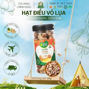 Hạt Điều Vỏ Lụa Bà Tư Bình Phước 205g – Giòn Bùi Tự Nhiên, Đậm Đà Hương Rang Củi